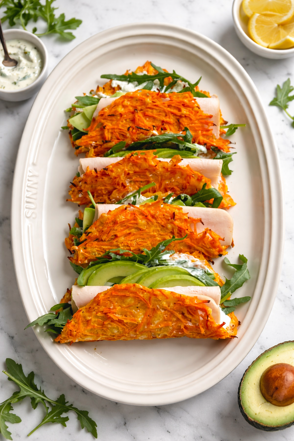Tacos de zanahoria con pavo y aguacate — NutriPolo