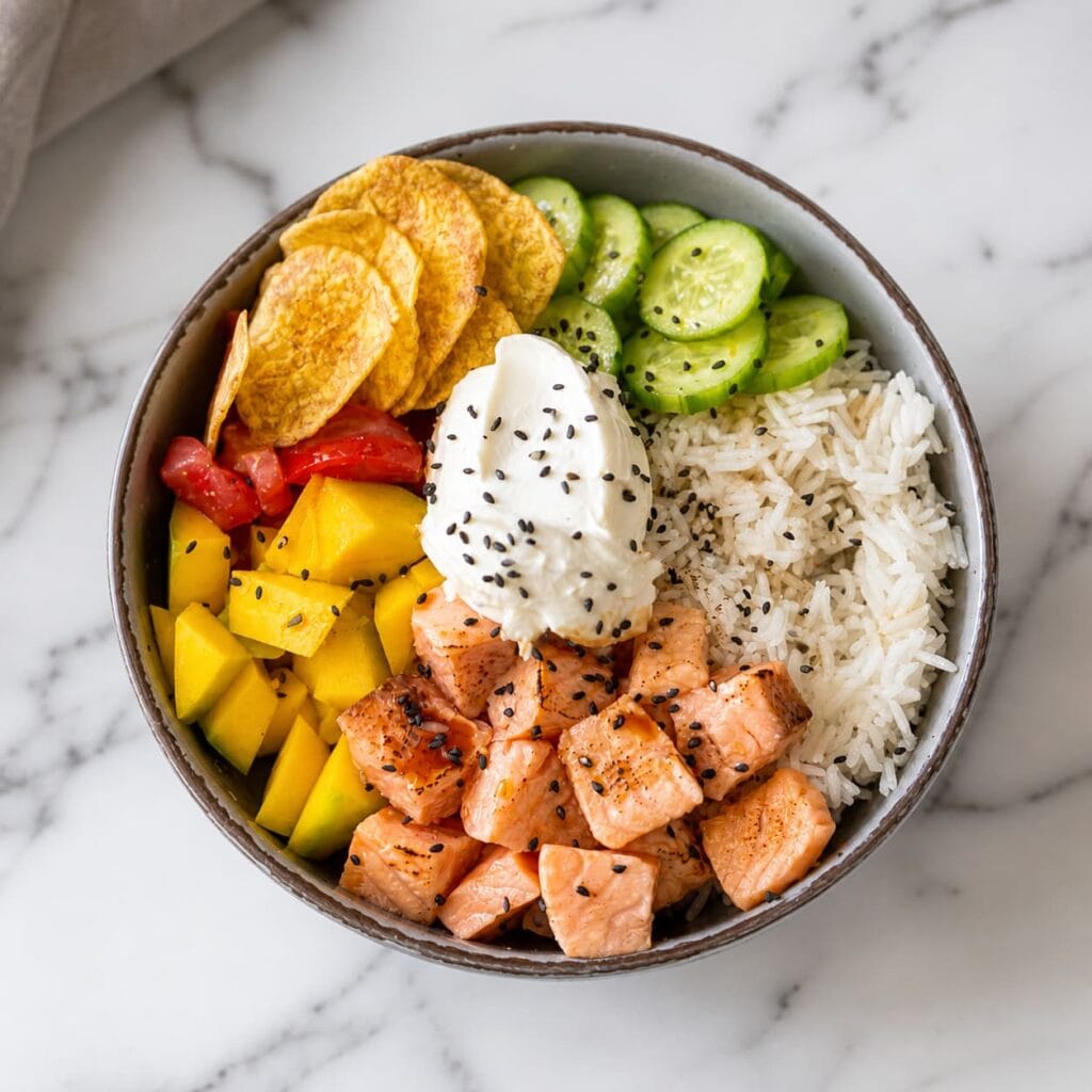 Poké bowl de salmón