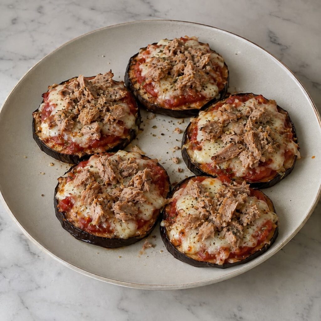Minipizzas de berenjena en airfrayer u horno